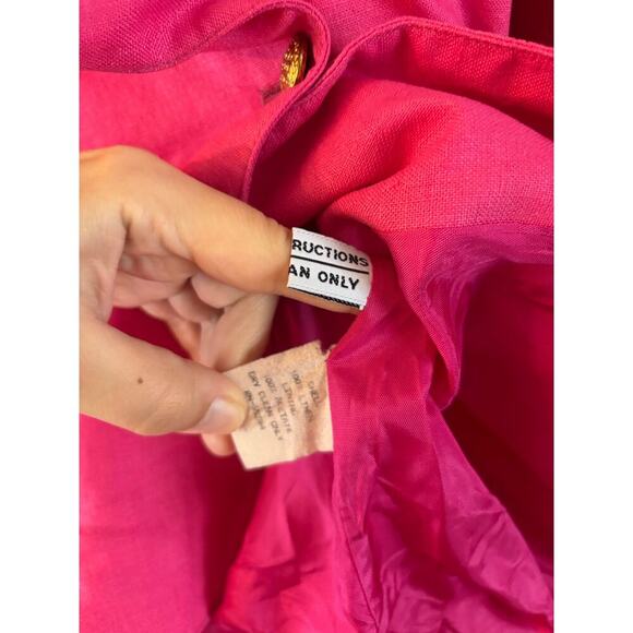 Vintage Brooks Brothers Women’s 100% Linen Blazer Pink 1 Button Size 8 USA - Picture 6 of 6